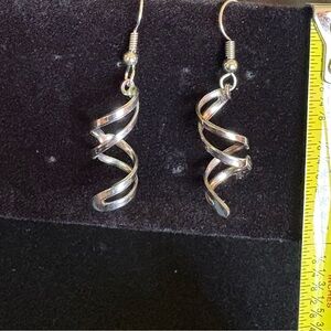 Elegant Silver Spiral Earrings